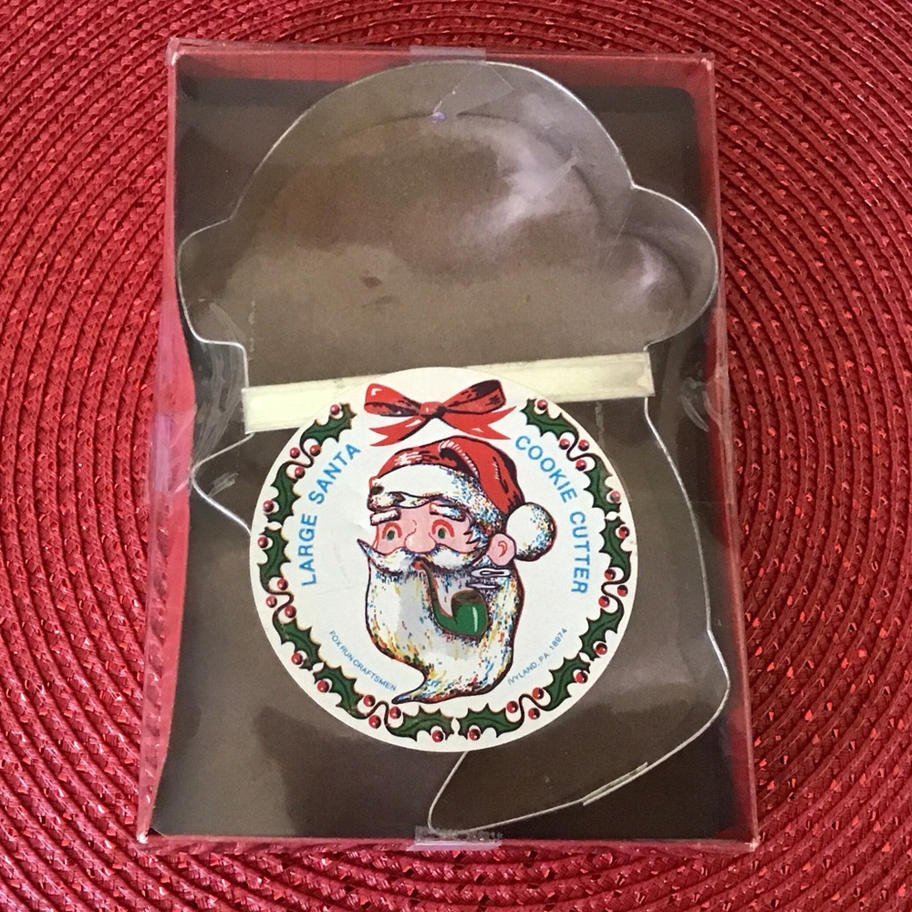 Vintage Fox Run Craftsmen large metal Santa cookie cutter.